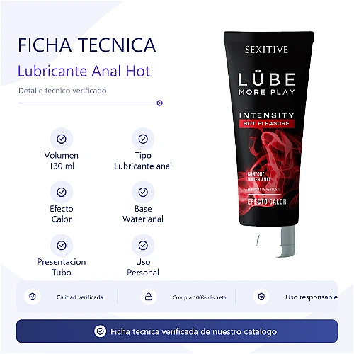 Lubricante Anal efecto calor - Imagen 2